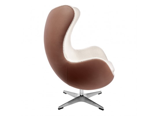 Кресло EGG STYLE CHAIR коричневый, экокожа в Набережных Челнах