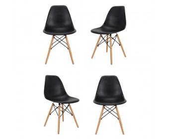 Комплект из 4-х стульев Eames чёрный