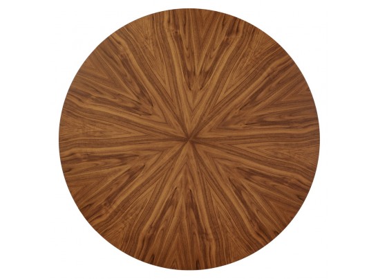 Стол Liverpool диам.110см, шпон орех лучевой набор, с хромированными ножками в Набережных Челнах