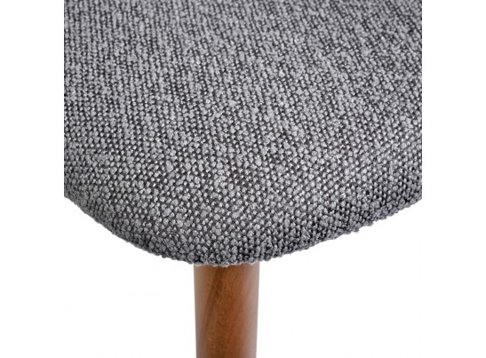 Стул Lucas тёмно-серый букле с ножками цвета орех в Набережных Челнах