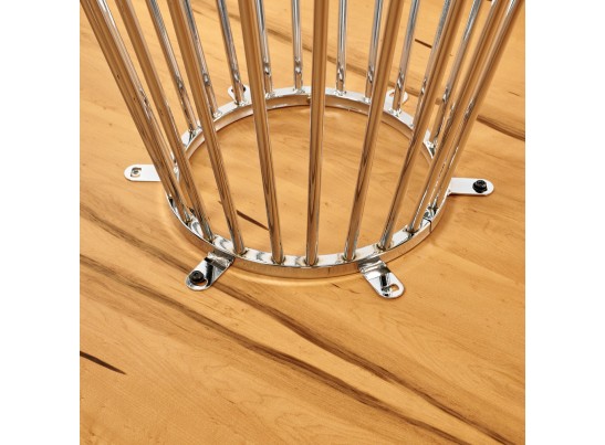 Стол Liverpool диам.110см, шпон орех лучевой набор, с хромированными ножками в Набережных Челнах