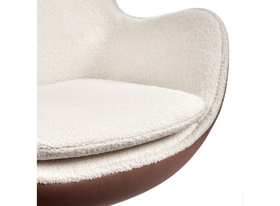 Кресло EGG STYLE CHAIR коричневый, экокожа в Набережных Челнах