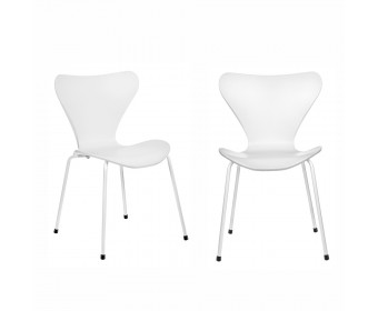 Комплект из 2-х стульев Seven Style белый с белыми ножками