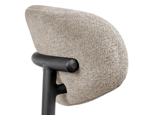 Стул полубарный Lucas 2 латте шенилл с чёрными ножками в Набережных Челнах