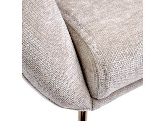 Стул-полукресло Martin миндальный шенилл с золотыми ножками в Набережных Челнах