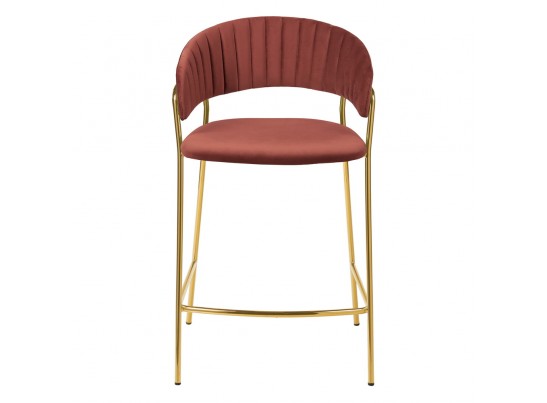 Стул полубарный Turin терракотовый с золотыми ножками в Набережных Челнах