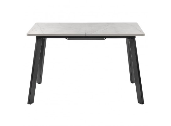 Стол Dublin раскладной 120-160х80х75 серый мрамор с чёрными ножками в Набережных Челнах