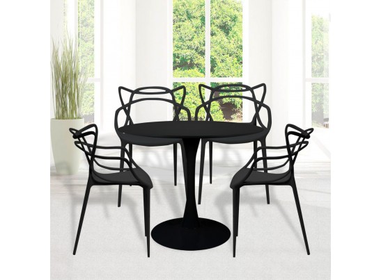 Стол Tulip диам.100см, черный в Набережных Челнах