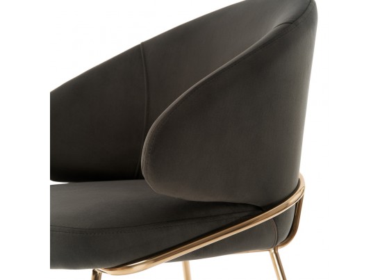 Стул-полукресло Emil графит с золотыми ножками в Набережных Челнах