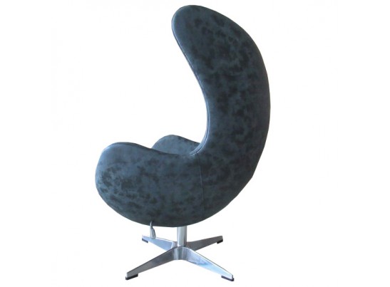 Кресло EGG CHAIR черный матовый с эффектом состаренная кожа в Набережных Челнах