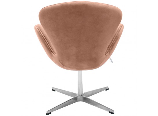 Кресло SWAN CHAIR пыльно-розовый, искусственная замша в Набережных Челнах