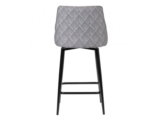 Стул полубарный Dave серый с жаккардом, с поворотным механизмом в Набережных Челнах