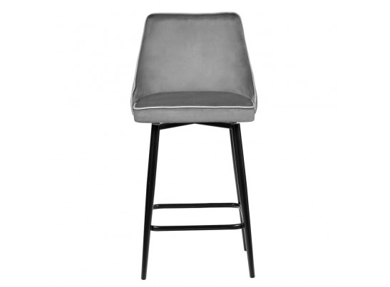 Стул полубарный Dave серый с жаккардом, с поворотным механизмом в Набережных Челнах