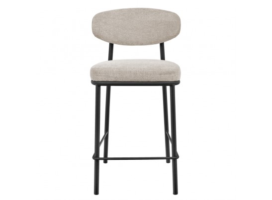 Стул полубарный Lucas 2 латте шенилл с чёрными ножками в Набережных Челнах