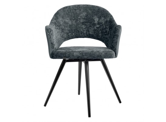 Стул Bruno серый шенилл с экокожей с поворотным механизмом в Набережных Челнах