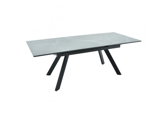 Стол Adam раскладной 140-190x90x75см, керамогранит серый мрамор, чёрный в Набережных Челнах