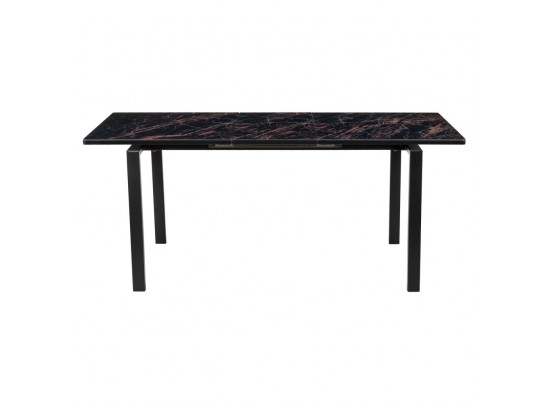 Стол Areal раскладной 140-180х80х75 чёрный мрамор с чёрными ножками в Набережных Челнах