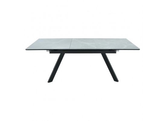 Стол Adam раскладной 140-190x90x75см, керамогранит серый мрамор, чёрный в Набережных Челнах