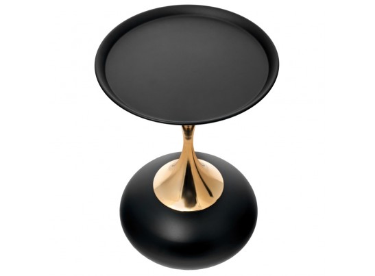 Кофейный столик Angel диам.40см x 55см, чёрный, металл в Набережных Челнах