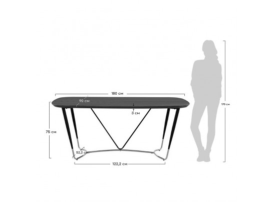 Стол Max 180х90, орех в Набережных Челнах
