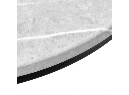 Набор кофейных столиков Tango светло-серый мрамор с чёрными ножками, 2шт в Набережных Челнах