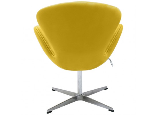 Кресло SWAN CHAIR жёлтый, искусственная замша в Набережных Челнах
