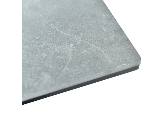 Стол Adam раскладной 140-190x90x75см, керамогранит серый мрамор, чёрный в Набережных Челнах