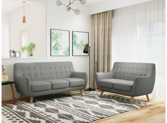 Диван Picasso двухместный серый в Набережных Челнах