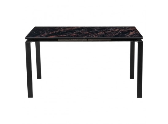 Стол Areal раскладной 140-180х80х75 чёрный мрамор с чёрными ножками в Набережных Челнах