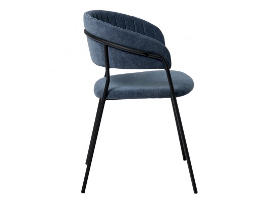 Стул Turin синий вельвет с чёрными ножками в Набережных Челнах