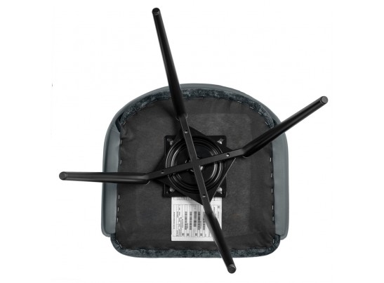 Стул Bruno серый шенилл с экокожей с поворотным механизмом в Набережных Челнах