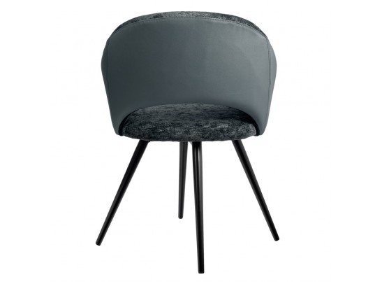 Стул Bruno серый шенилл с экокожей с поворотным механизмом в Набережных Челнах