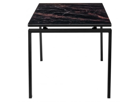 Стол Areal раскладной 140-180х80х75 чёрный мрамор с чёрными ножками в Набережных Челнах