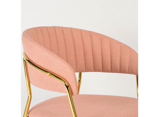Стул Turin светло-розовая рогожка с золотыми ножками в Набережных Челнах