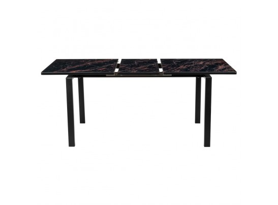 Стол Areal раскладной 140-180х80х75 чёрный мрамор с чёрными ножками в Набережных Челнах