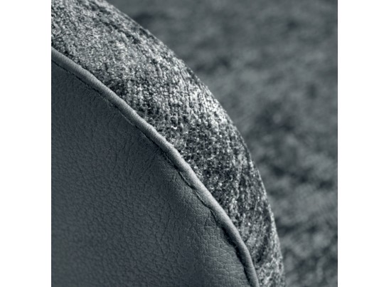 Стул Bruno серый шенилл с экокожей с поворотным механизмом в Набережных Челнах