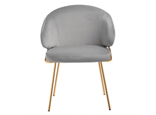 Стул-полукресло Emil серый с золотыми ножками в Набережных Челнах