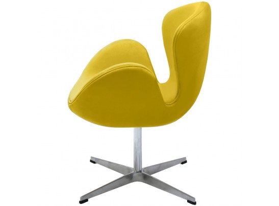 Кресло SWAN CHAIR жёлтый, искусственная замша в Набережных Челнах