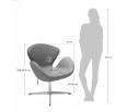 Кресло SWAN CHAIR светло-серый кашемир в Набережных Челнах