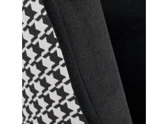 Стул полубарный Leo чёрный с жаккардом, с поворотным механизмом в Набережных Челнах