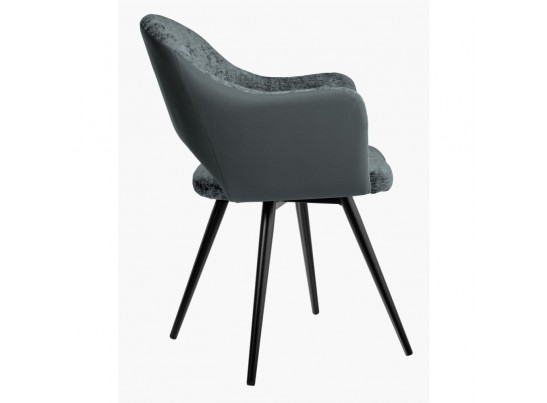 Стул Bruno серый шенилл с экокожей с поворотным механизмом в Набережных Челнах