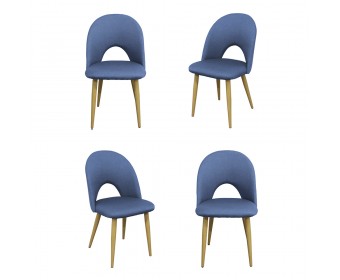 Комплект из 4-х стульев Cleo голубой