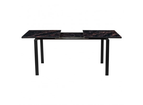 Стол Areal раскладной 140-180х80х75 чёрный мрамор с чёрными ножками в Набережных Челнах