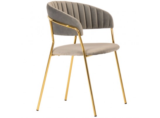 Комплект из 4-х стульев Turin латте с золотыми ножками в Набережных Челнах