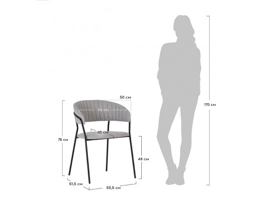 Стул Turin зеленый с чёрными ножками в Набережных Челнах