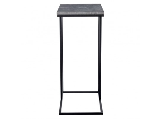 Придиванный столик Loft 50x30см, серый мрамор с чёрными ножками в Набережных Челнах