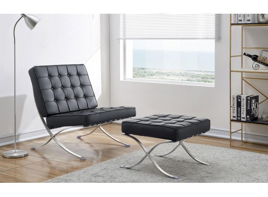 Оттоманка BARCELONA чёрный в Набережных Челнах