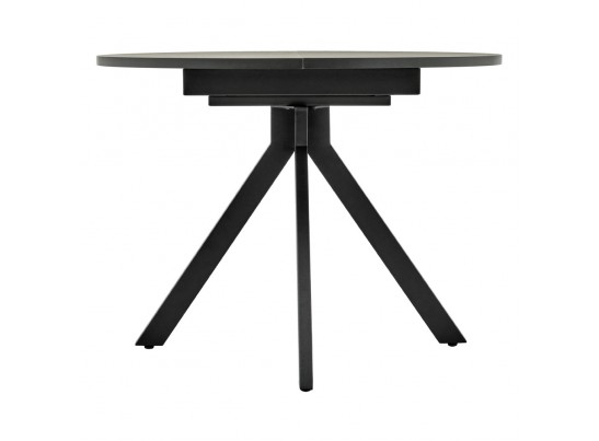 Стол Rudolf круглый раскладной 100-130x100x75см, Бетон слюда, чёрный в Набережных Челнах