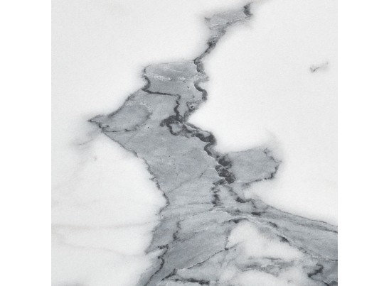 Стол Rudolf круглый раскладной 100-130x100x75см, белый мрамор, белый в Набережных Челнах