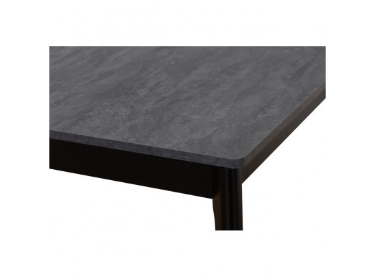 Стол Splash раскладной 125-155x85x75см, Угольный камень, чёрный в Набережных Челнах